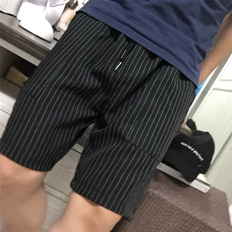 条纹短裤男5分西裤休闲中裤青年五分裤衩修身免烫男士沙滩裤竖纹在类目 男装, 休闲裤中 - 来自Buy2taobao.com提供专业的淘宝代购服务