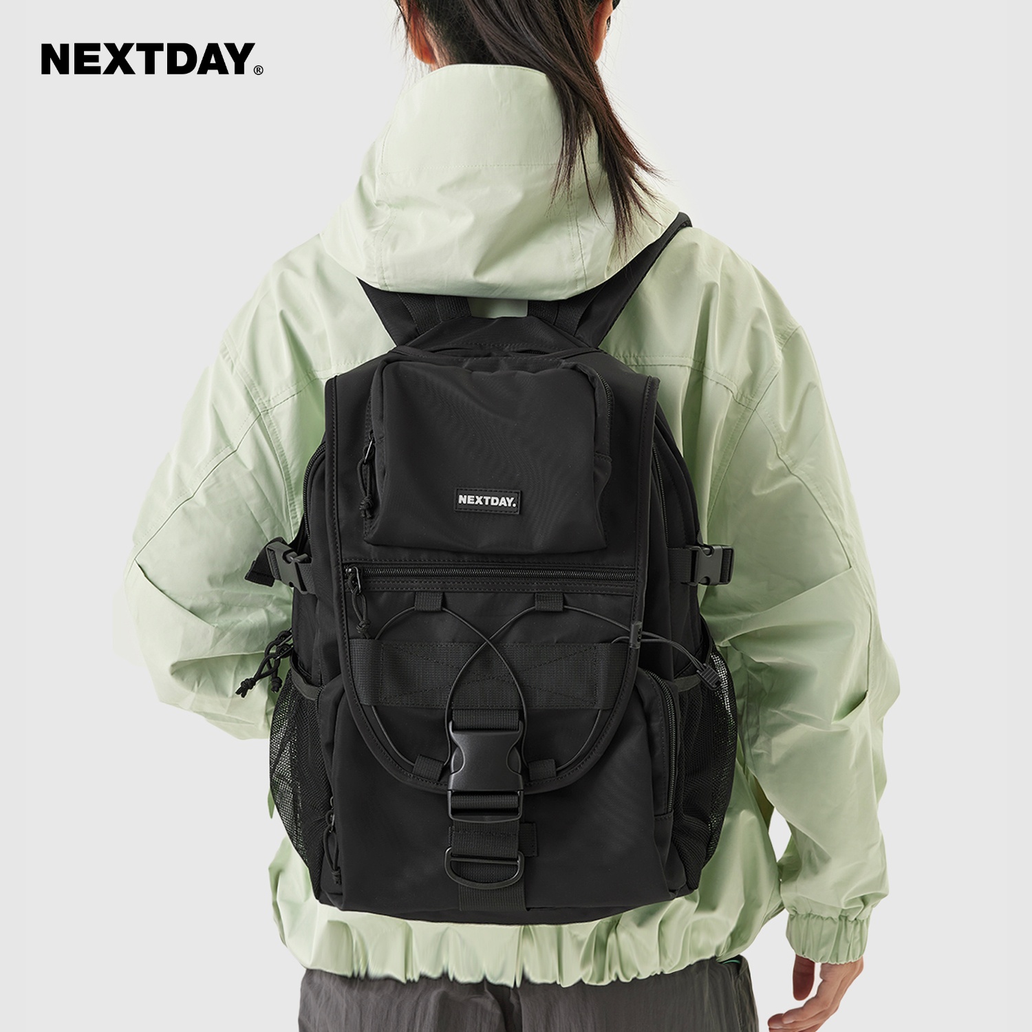 NEXTDAY未来日双肩包男潮牌机能户外登山背包女大容量电脑包书包