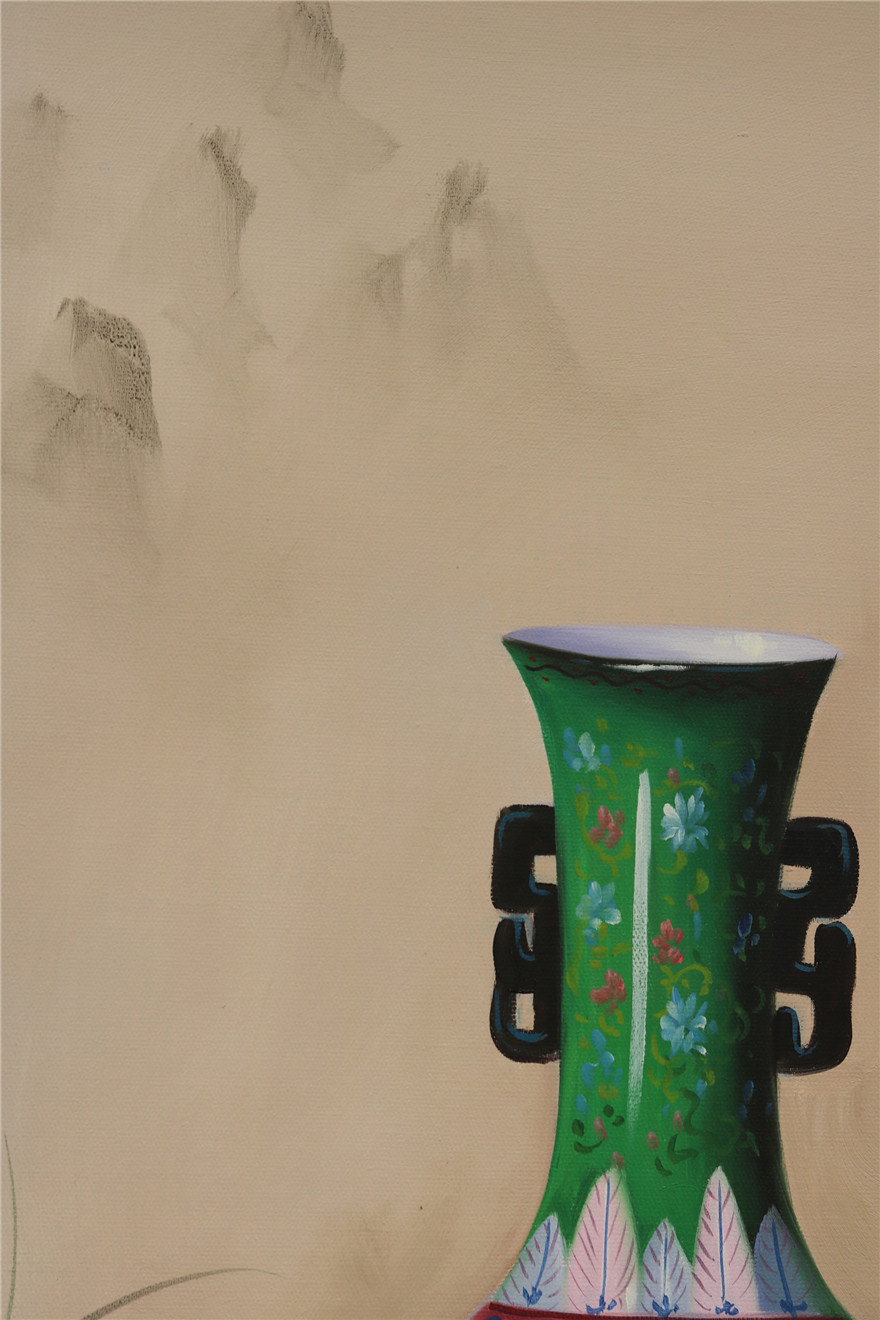 陈义《静观其变》布面油画