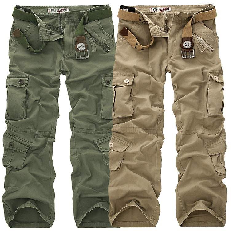 Men Cargo Pants Casual Man Pockets Military Overall Outdoors在类目 男装, 休闲裤中 - 来自Buy2taobao.com提供专业的淘宝代购服务