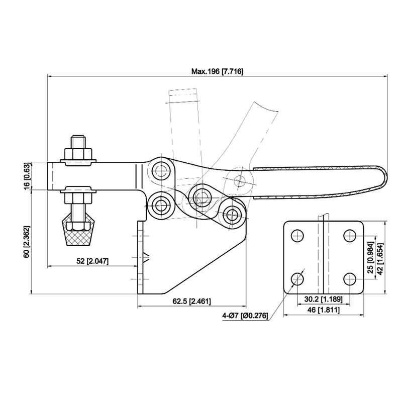 上新CH202F推拉式快速夹具工装夹钳压紧器量大优惠