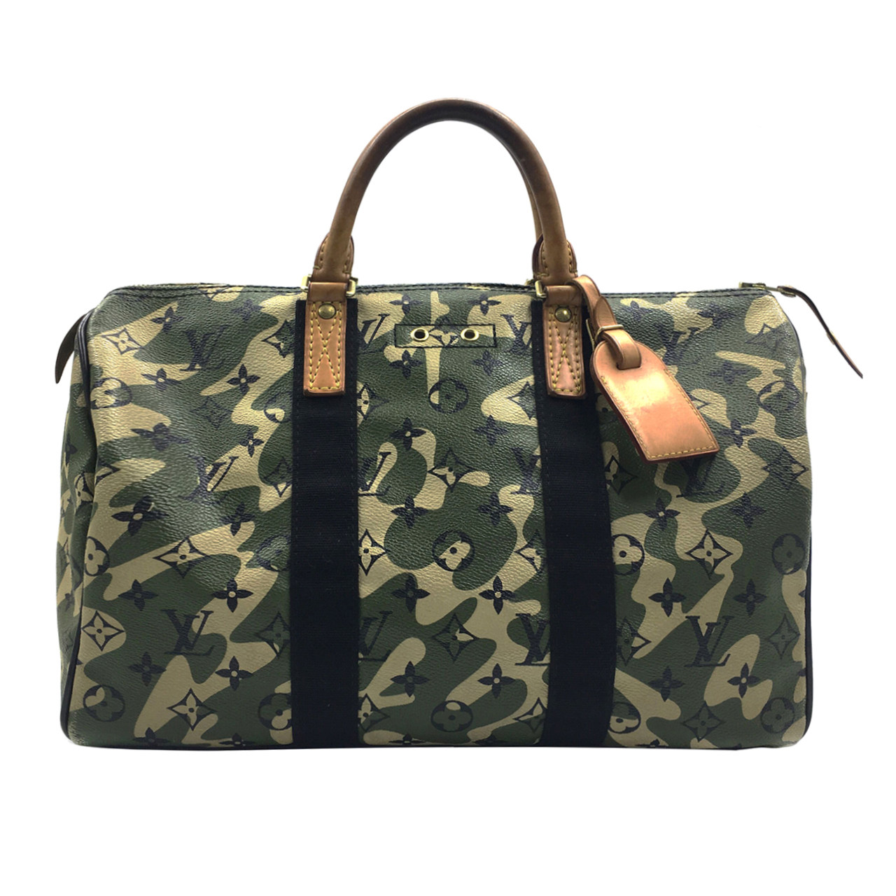 [9.0新]路易威登lv中性村上隆迷彩限量版speedy35手提包