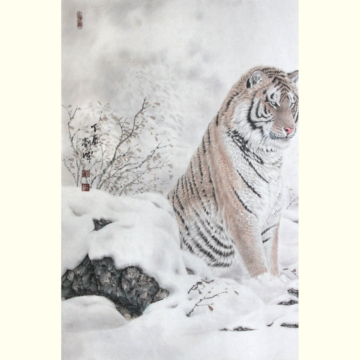 【即刻拍】【市美协】刘诚《雪地雄风》唐坚入室弟子 工笔走兽