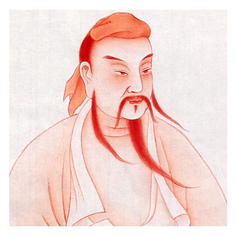 吴卡平《太上感应篇吕祖圣像》原矿朱砂绘制