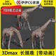 3D模型3DMax动物模型PBR长颈鹿giraffe野生动物FBX动画文件3D非洲