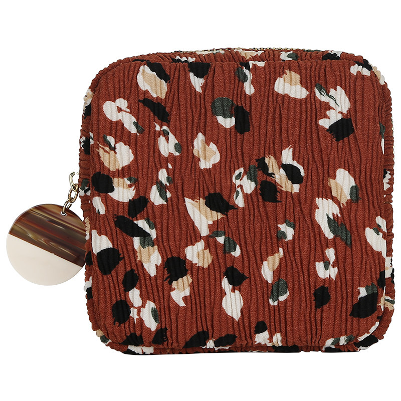 原创时尚化妆包女2019新款便携布艺小手包女夏季复古手拿包女小包