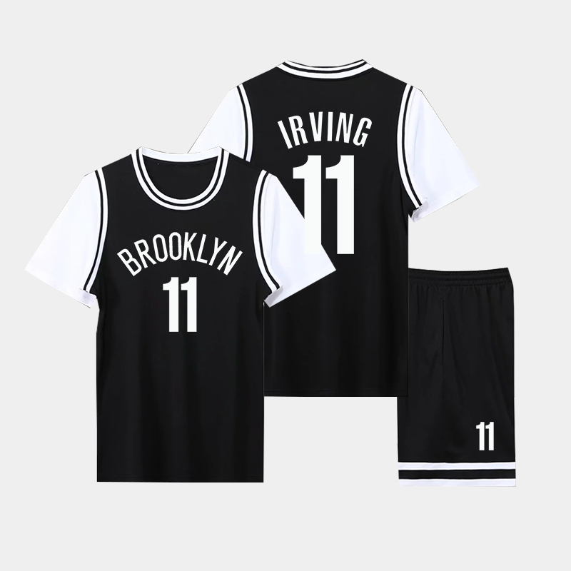 短袖篮球服男女同款假两件球衣欧文11号哈登学生运动透气印字个性
