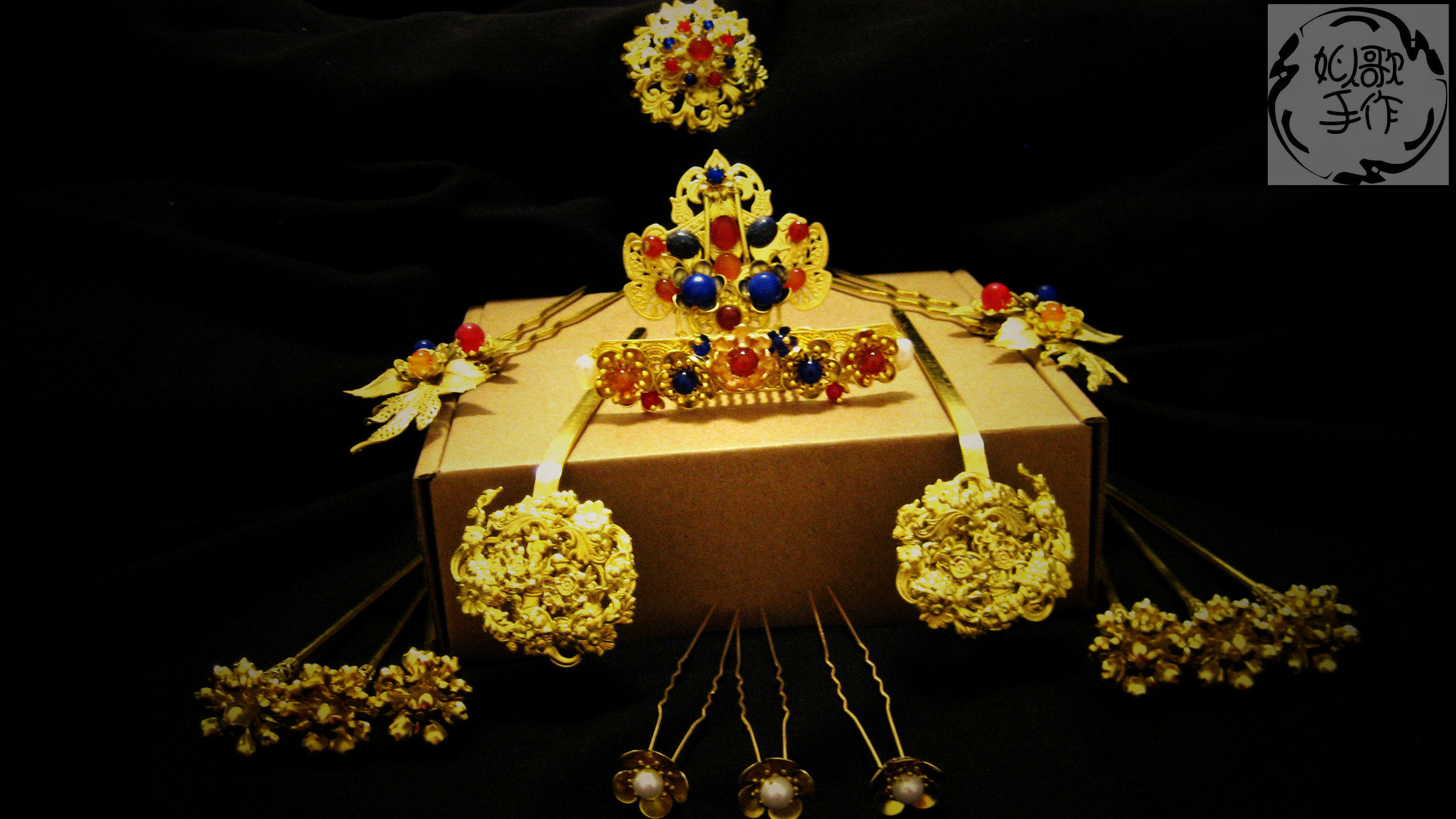 姒歌手作&mdash;明制头面狄髻汉服配饰仿古汉婚头饰