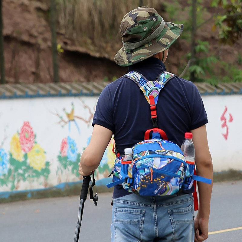 多功能腰包大容量男女徒步登山爬山单肩斜挎防水户外骑行双肩背包