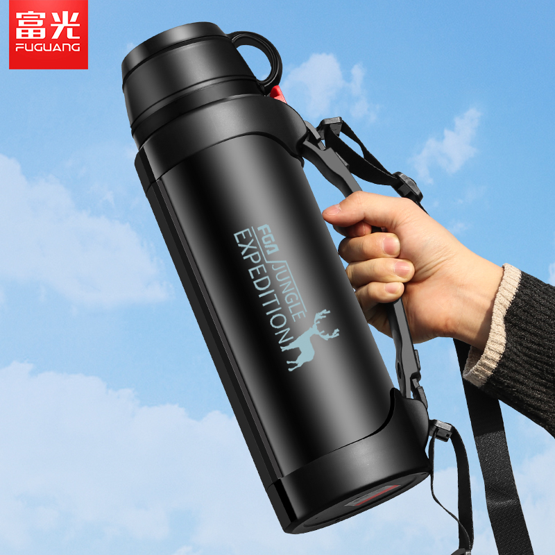 富光保温壶不锈钢热水瓶家用户外旅行便携男女大容量保温杯2000ML
