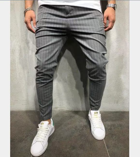 trend fashion style men's casual pants feet new stripe|ruв категории Мужская одежда, брюки - от Buy2taobao.com для оказания профессиональной услуги покупки агента Taobao