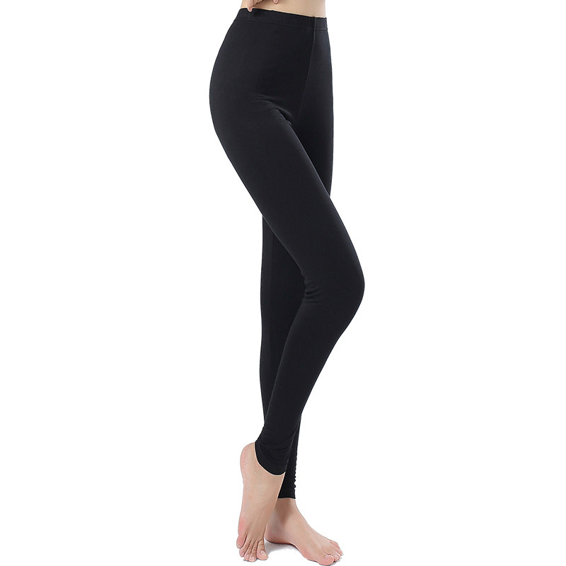 秋冬莫代尔秋裤女薄款高腰弹力修身打底裤衬裤贴身穿保暖裤棉毛裤