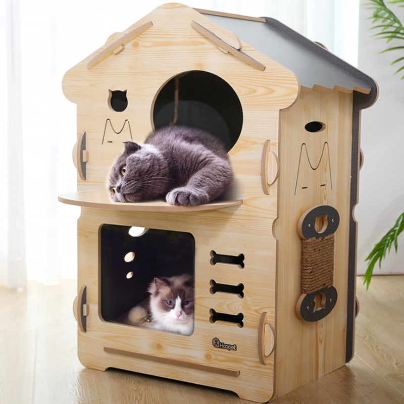 猫窝四季通用房子双层猫床冬季保暖别墅猫舍猫屋猫咪窝封闭式用品