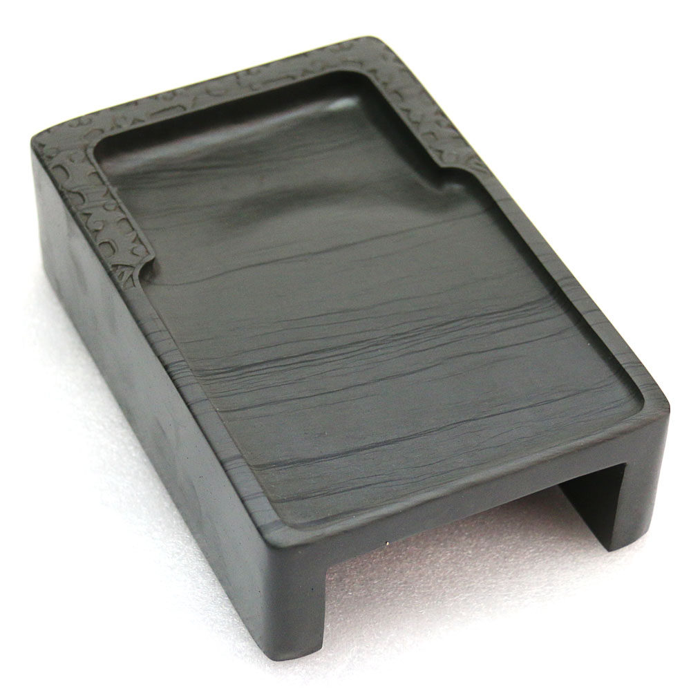 玉山坑罗纹《双龙戏珠纹饰插手砚》精品徽文化优秀传承企业方家砚