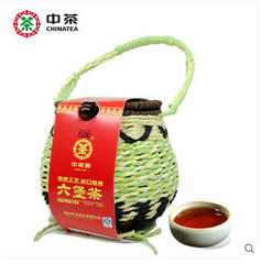 中茶六堡茶黑茶梧州六堡 WZ6166箩装六堡茶250g 茶叶 中粮出品