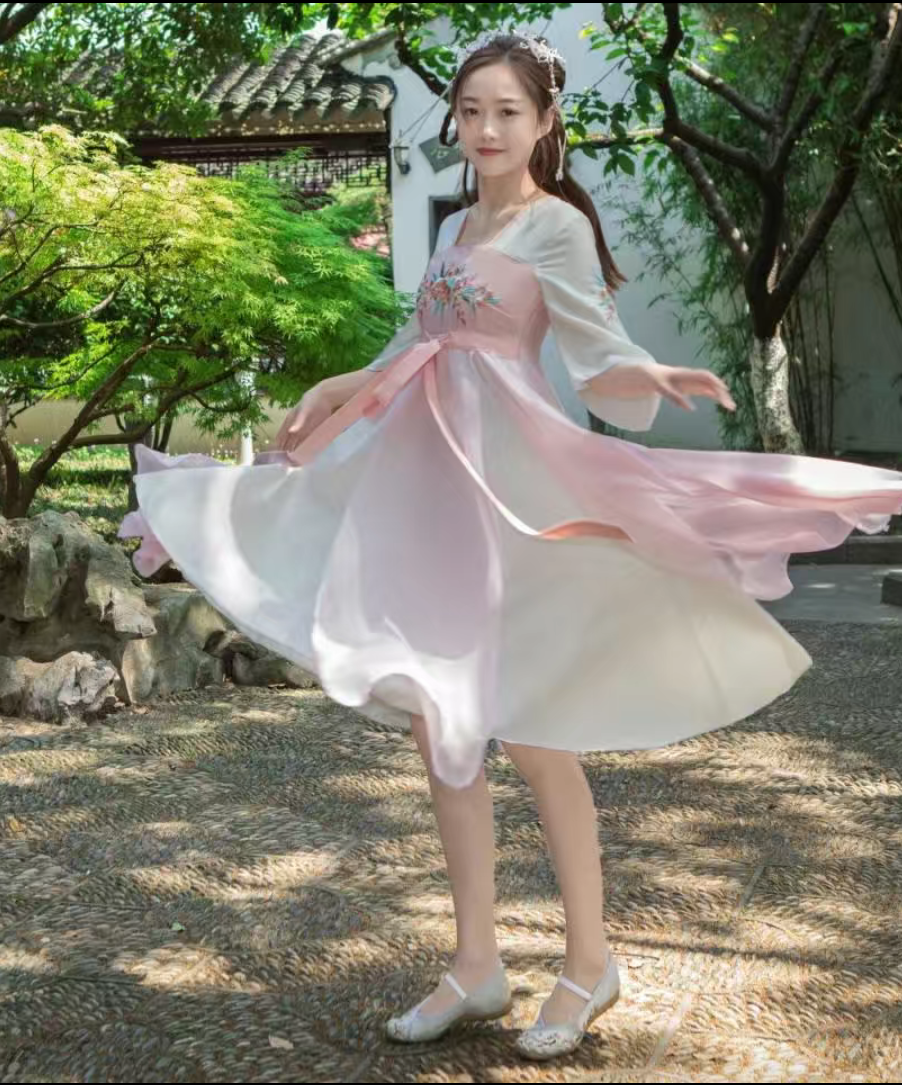 汉服女学生古装衣服女长款超仙女裙齐胸襦裙套装春夏中国风汉元素