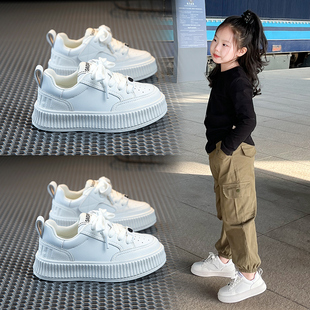 女童小白鞋2024春夏季新款儿童饼干鞋运动鞋宝宝单鞋男童鞋子板鞋