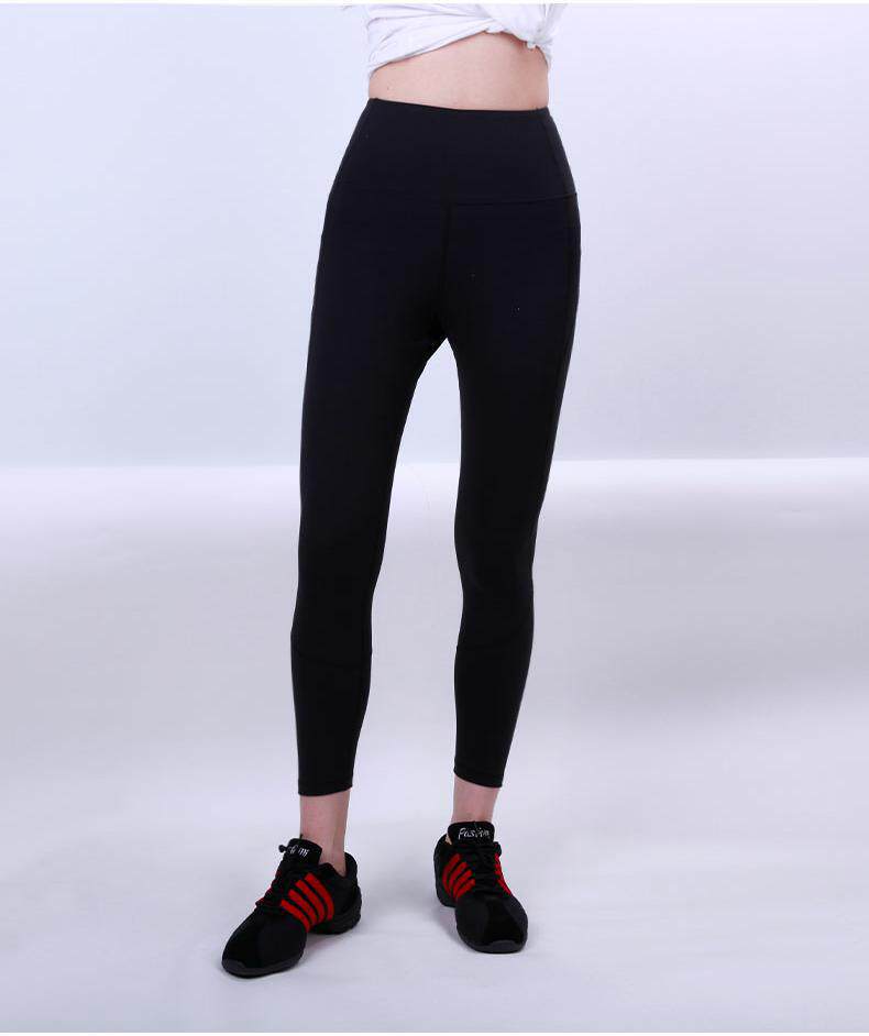 红舞鞋舞蹈裤女成人九分裤高腰提臀运动紧身裤无痕高弹力瑜伽裤夏