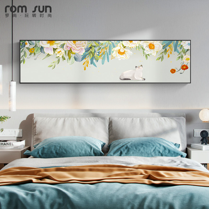 轻奢风房间壁画卧室床头装饰画现代简约