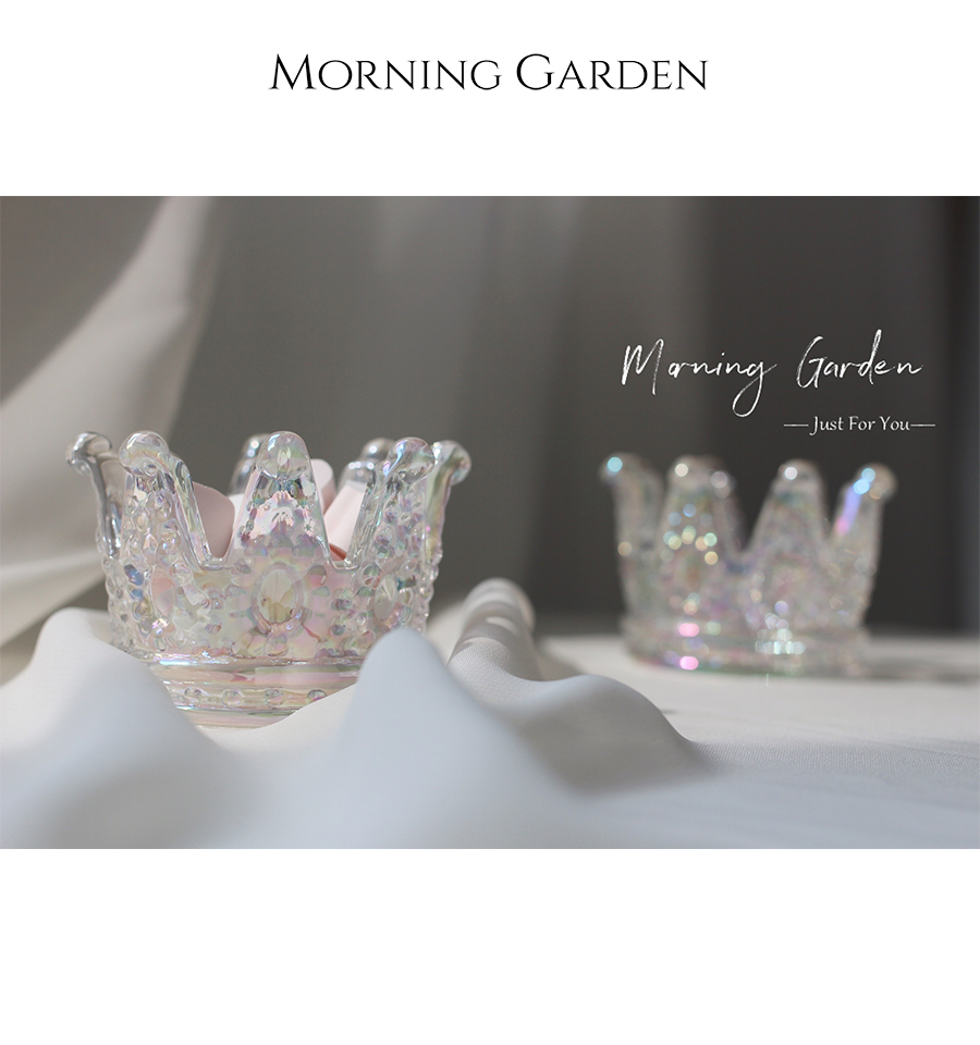 Morning Garden玻璃皇冠扩香石香水人鱼姬七彩车载摆件中控台创意