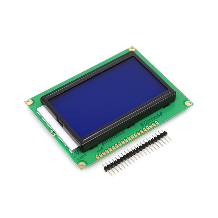 新品lcd12864液晶显示屏 蓝色蓝屏 带中文字库 带背光