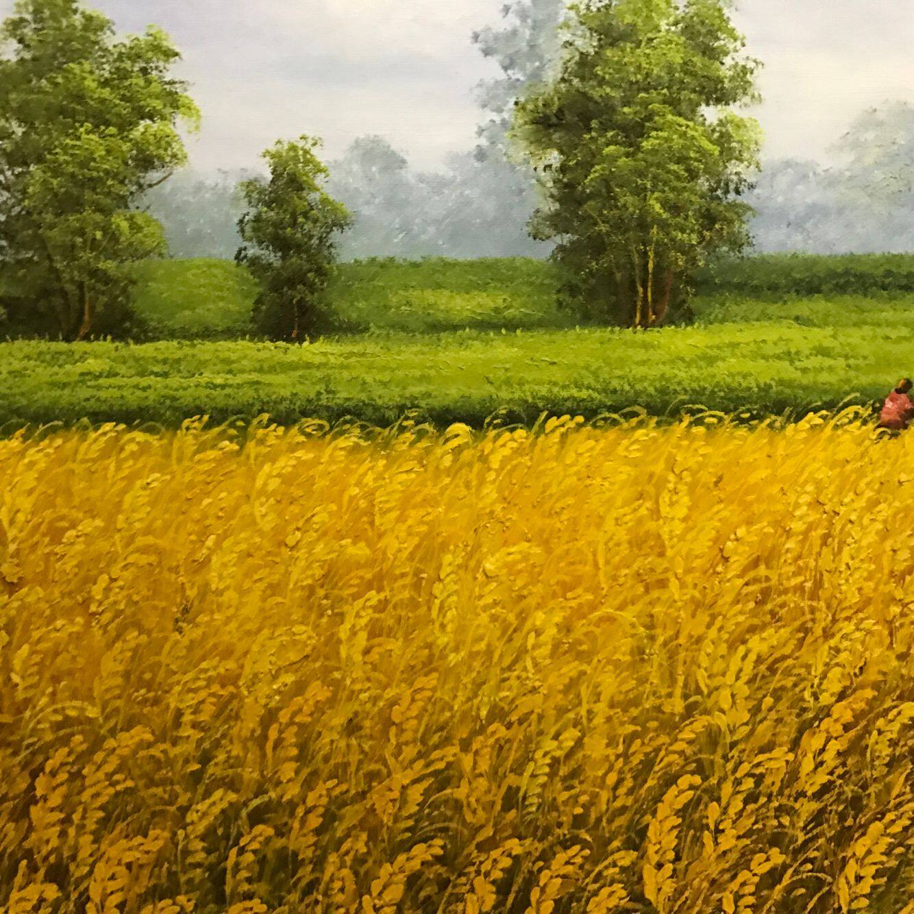 谢静波 《大丰收》 大尺幅布面油画