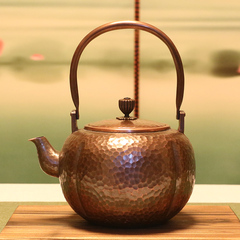 静隐堂 纯手工 紫铜壶 加厚纯铜茶壶 烧水壶 手敲铜器 日本茶具