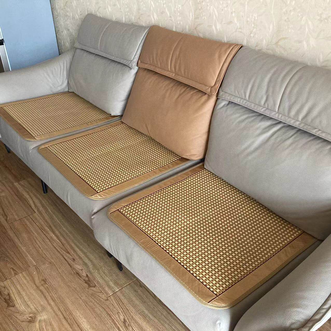 淘宝夏季凉席冰丝布艺防滑客厅沙发垫