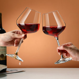 欧式水晶高脚红酒杯玻璃创意葡萄倒挂架子家用套装勃艮第高档奢华