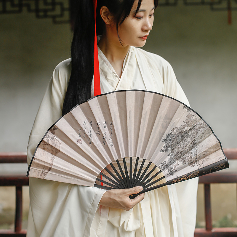 岳龙扇折扇古风折扇扇子古风折扇古风扇子折扇男古风汉服折扇