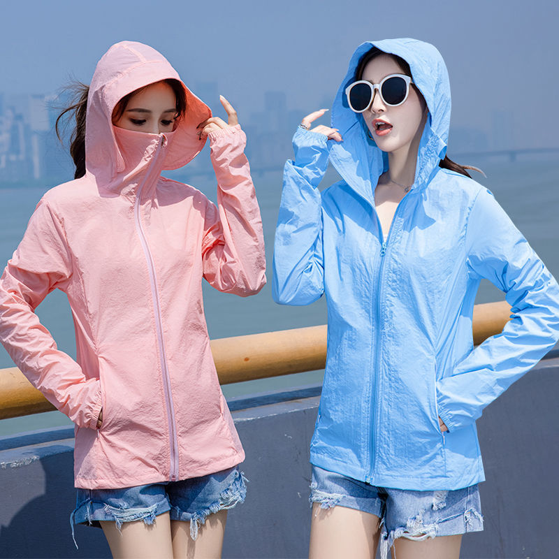 防晒衣女短款2022夏季冰丝防紫外线UPF50+宽松休闲户外透气薄外套