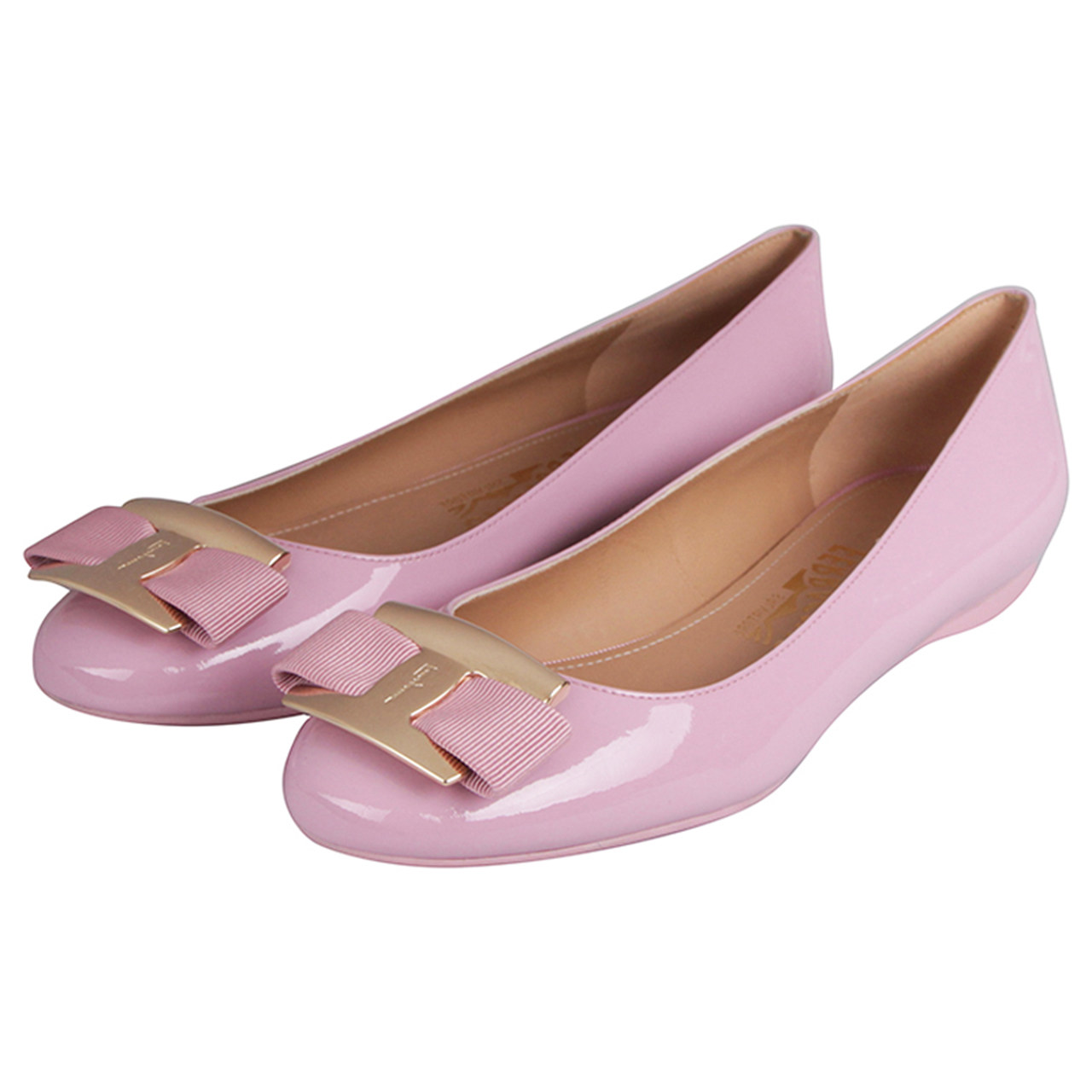 [9.9新]菲拉格慕ferragamo女士淡藕荷色牛皮平底鞋bh1703019-2