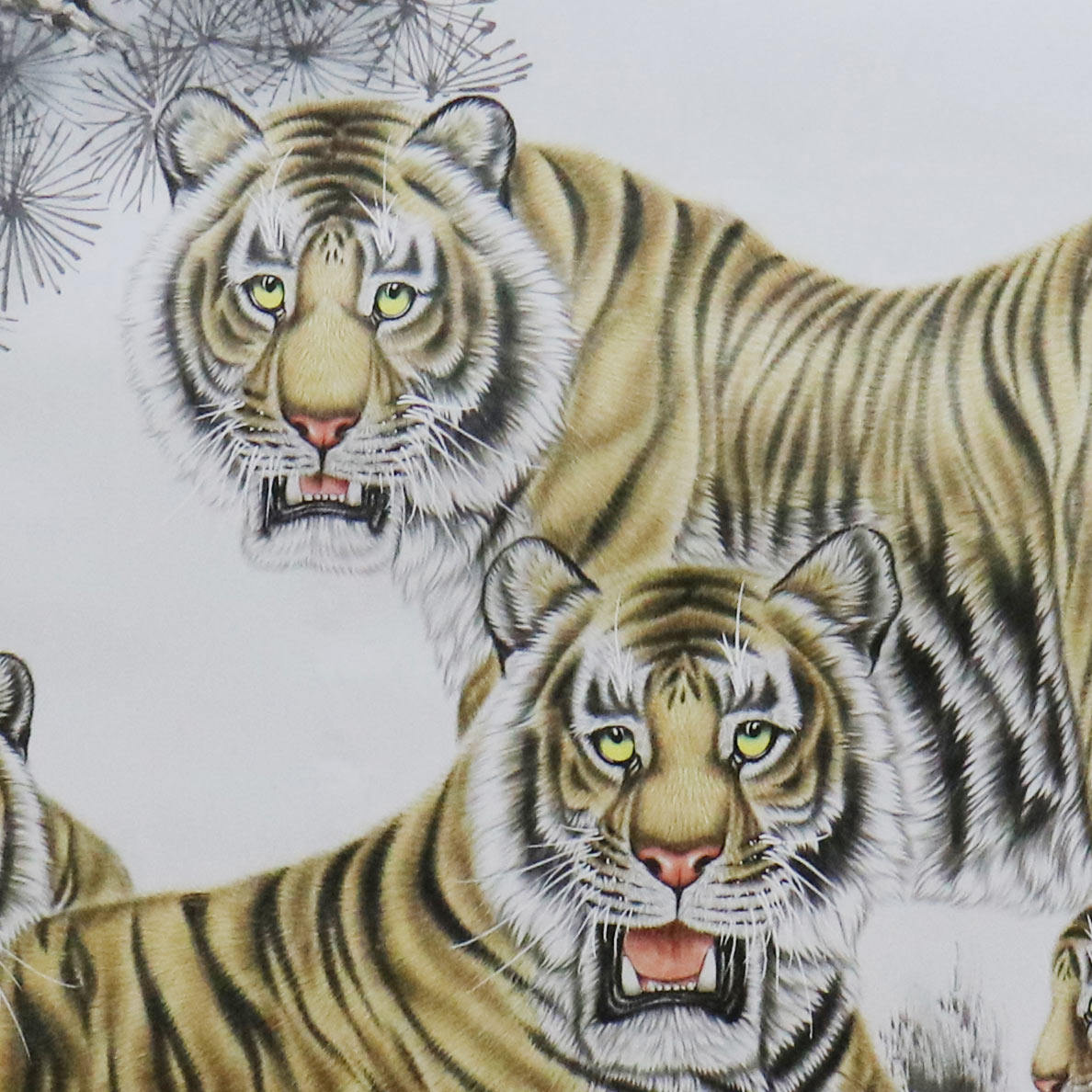 王建民1.7米《工笔五福图》中美协会员