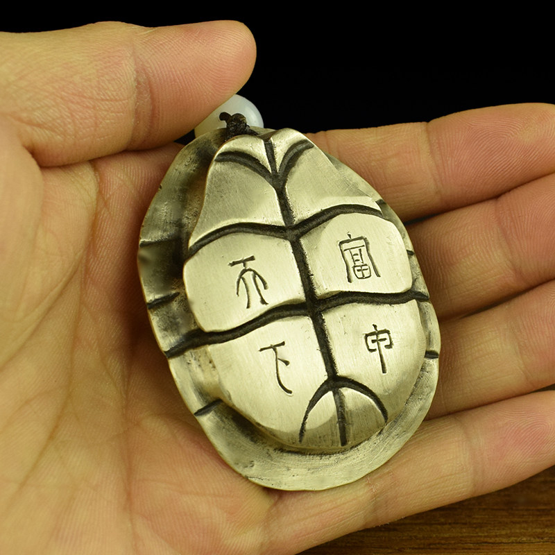 全铜实心乌龟壳富甲天下龟壳背云把件富甲一方文玩随身男士手把件