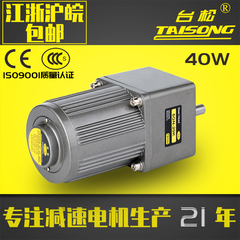 调速电机台松40W微型交流异步齿轮定速减速可逆控制马达220V380V