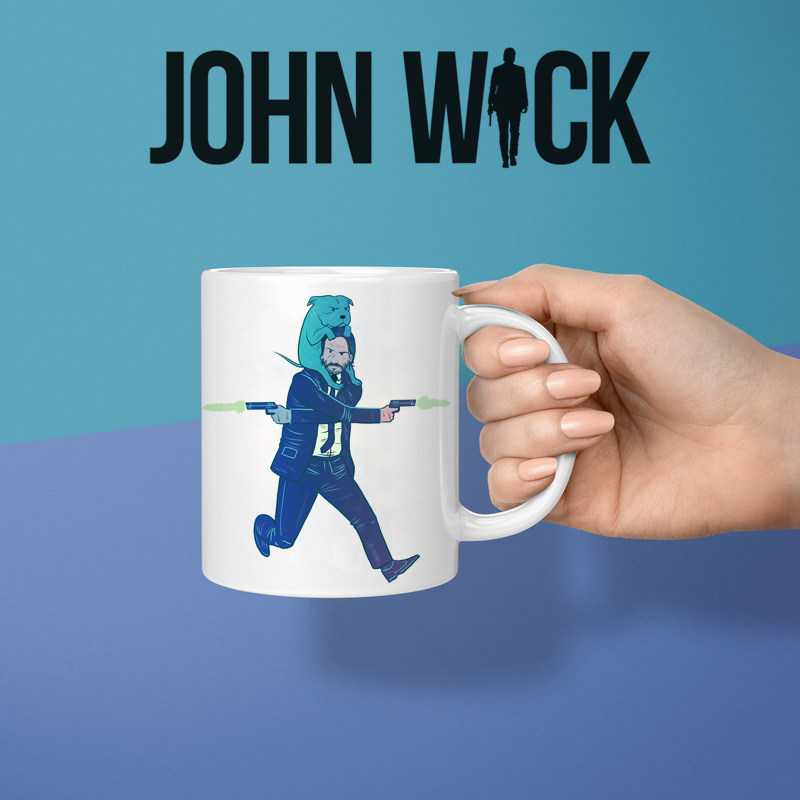 疾速追杀johnwick基努里维斯马克杯咖啡杯家用创意早餐杯ins礼物