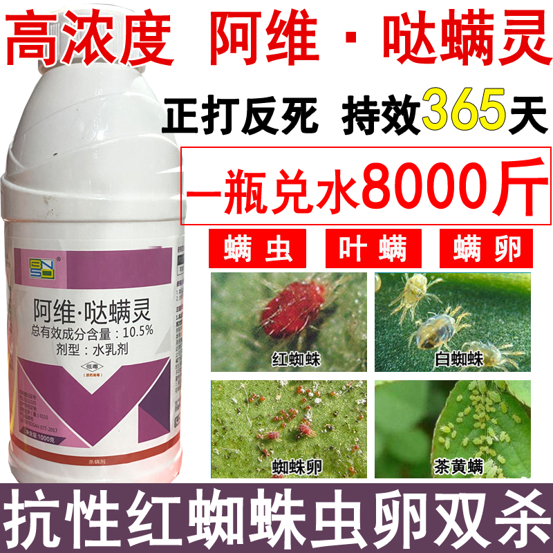红蜘蛛专用药阿维哒螨灵果树蔬菜柑橘杀虫剂杀锈壁虱叶螨杀螨剂