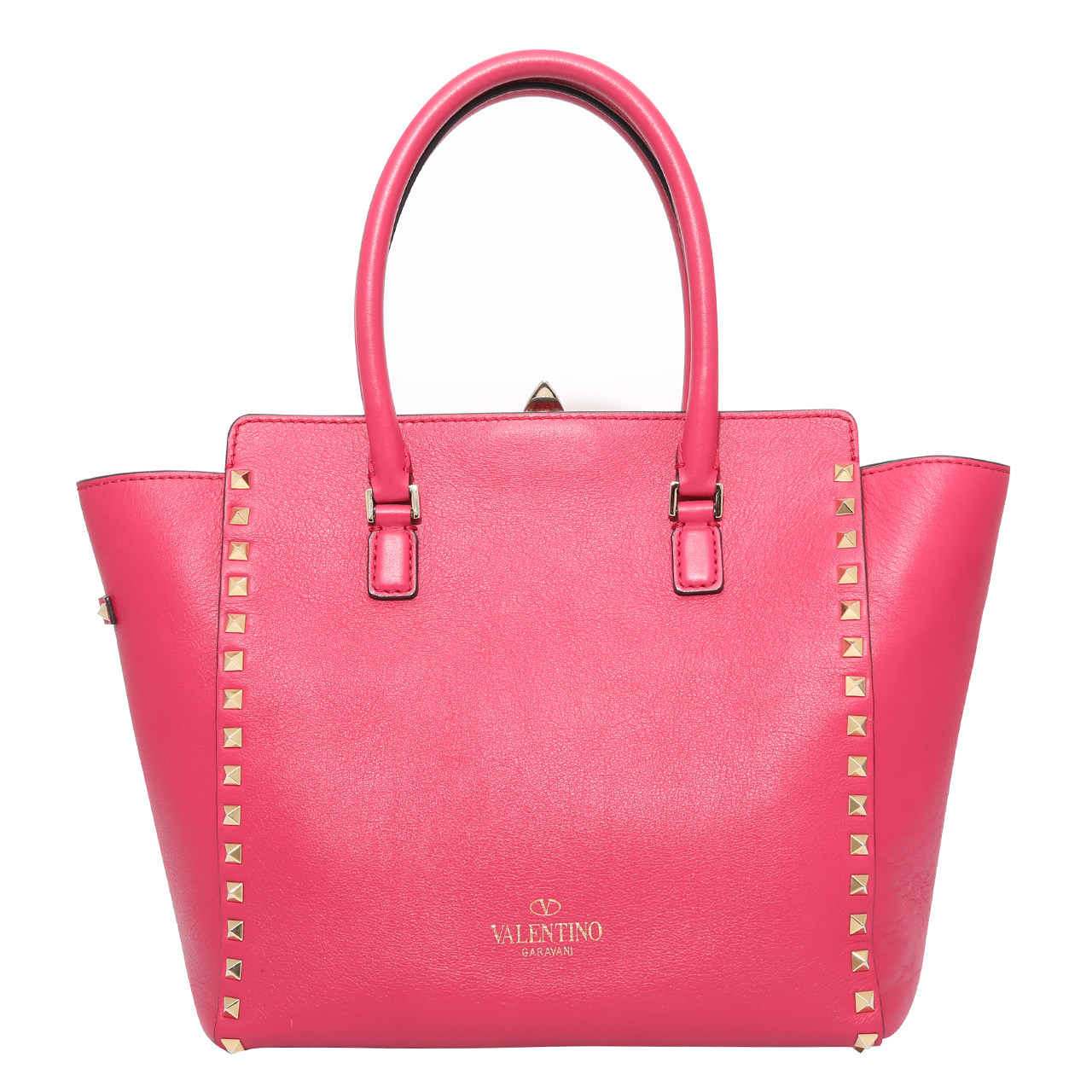 [9.9新]华伦天奴valentino女士粉色手提单肩包