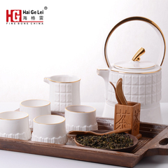 海格雷骨瓷秦风茶具套装6件套高级私人定制礼品个性茶具组合