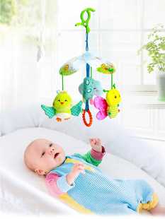 小婴儿车挂件玩具可夹式吊挂悬挂摇铃铛安抚风铃吊铃挂饰手推车上