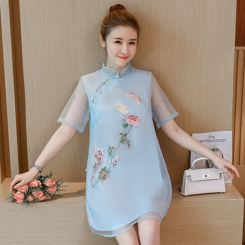pregnant woman Summer wear cheongsam Hanfu Pregnancy summer Chinese style Late pregnancy Western style Improvement Dressin the Women's clothing/Boutique , Dress category - from Buy2taobao.com to provide professional Taobao agent buy service