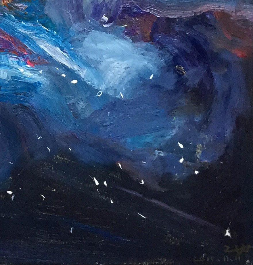 郑炜《星空》布面油画