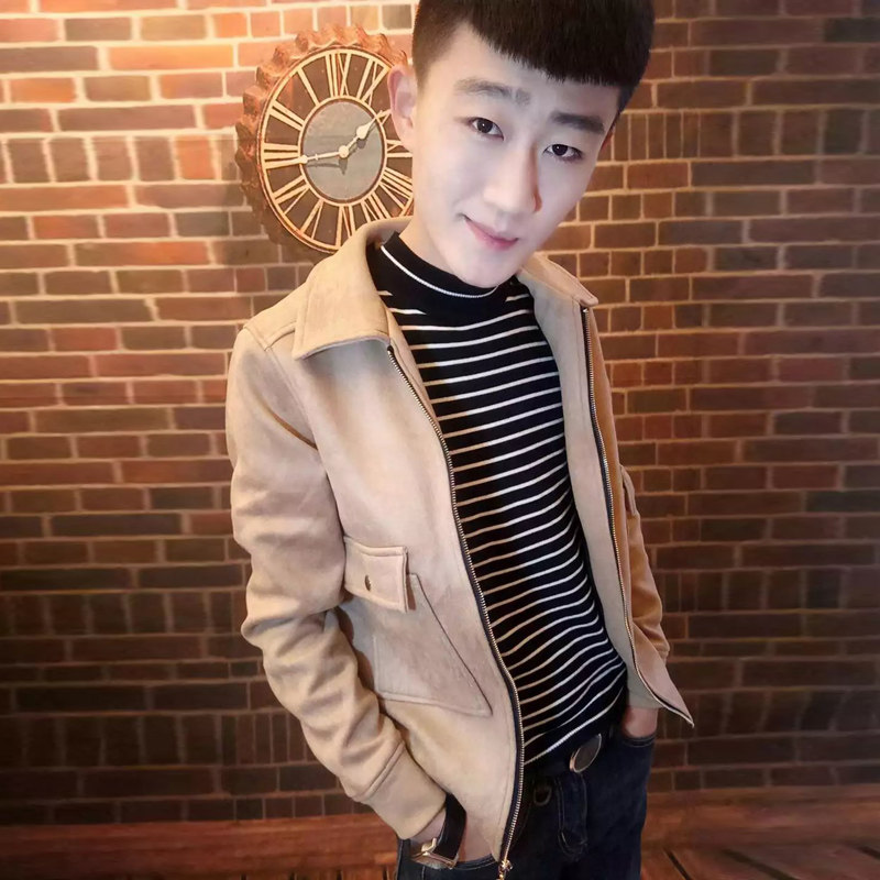 社会小伙外套冬季男黑色夹克