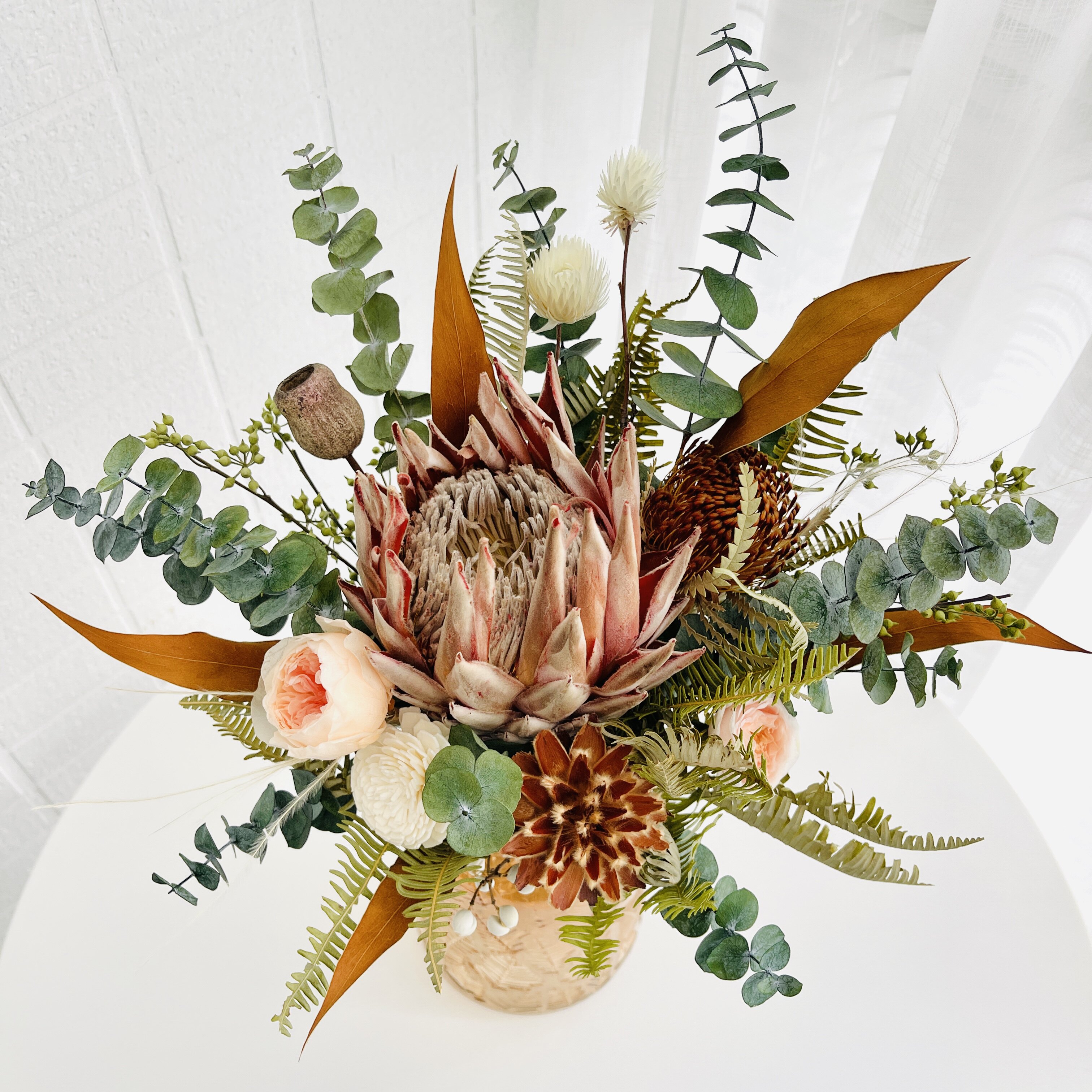 simon floral 曦萌的优惠券大全—进口帝王花真花干花送老婆婚礼朋友