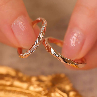 2022新款式情侣戒指纯银一对可调节男女对戒七夕情人节送女友礼物