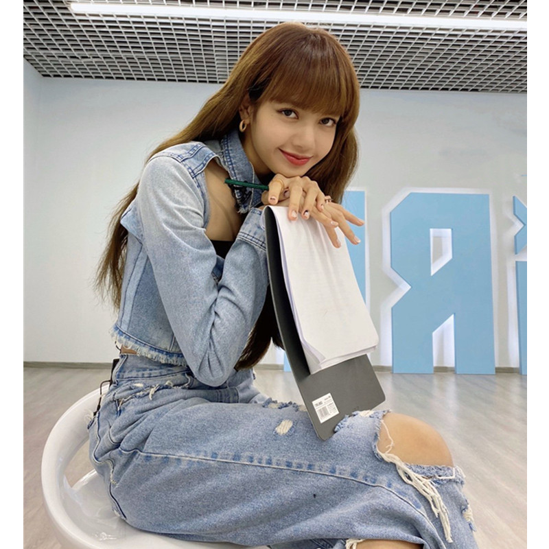 青春有你lisa同款牛仔上衣露脐短款跳舞蓝色衬衫