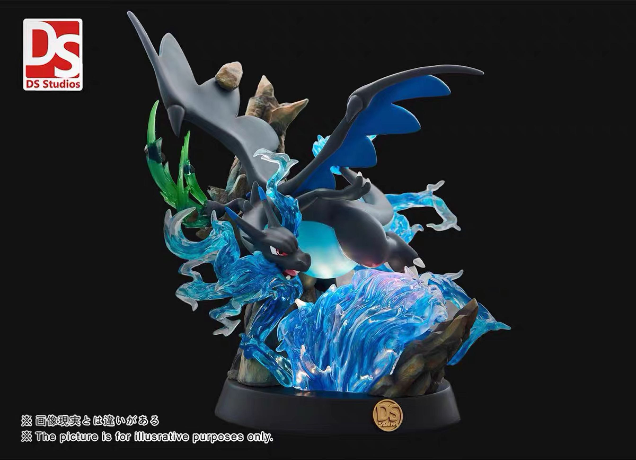 ds mega第一款x喷火龙 x喷 特典版 雕像 限量 gk 手办