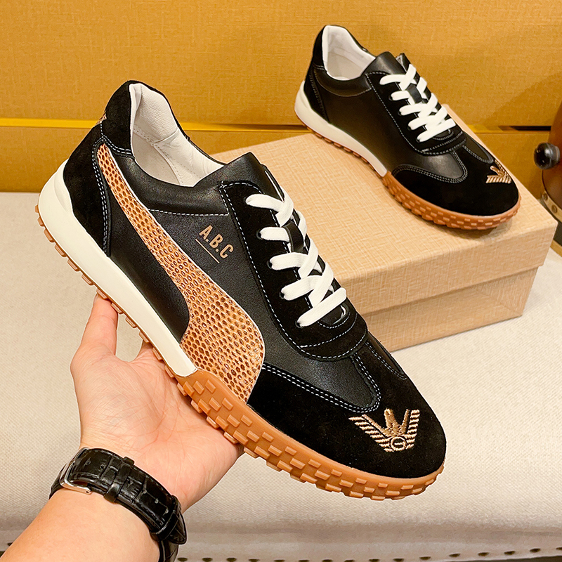 利登阿玛尼运动鞋男头层牛皮透气休闲鞋国际大牌奢侈品男鞋欧货潮