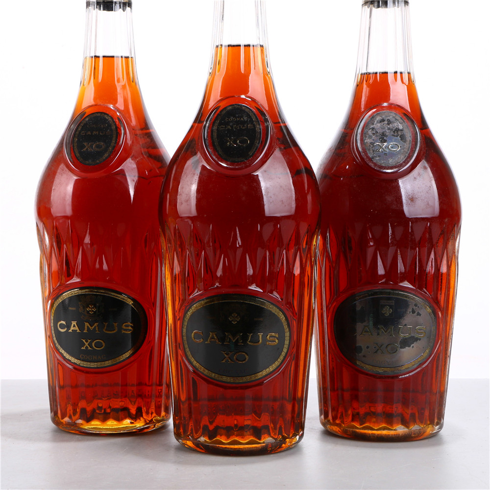 35.80年代卡幕金花xo白兰地 40度1000ml3瓶