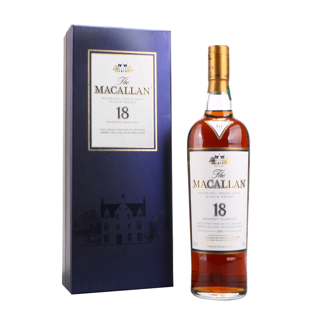 6.1993麦卡伦18年单一麦芽威士忌 43度700ml